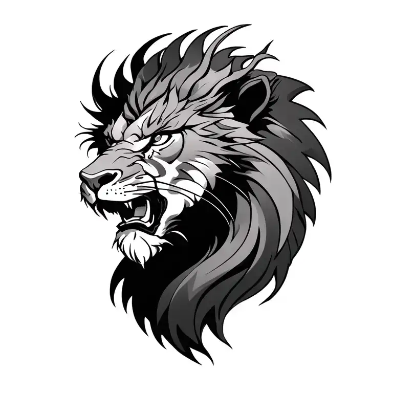 Lion And Dragon Face Morphing