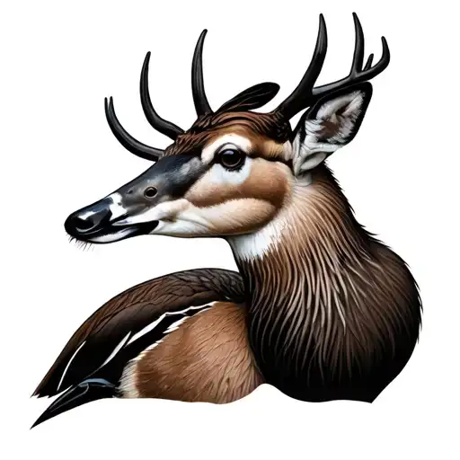 Deer And Duck