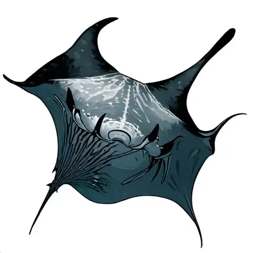 Manta Ray Swimming