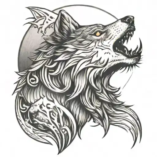 Lonewolf Howling Moon