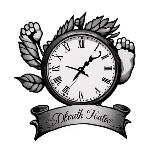 Birth Foot Clock With Name