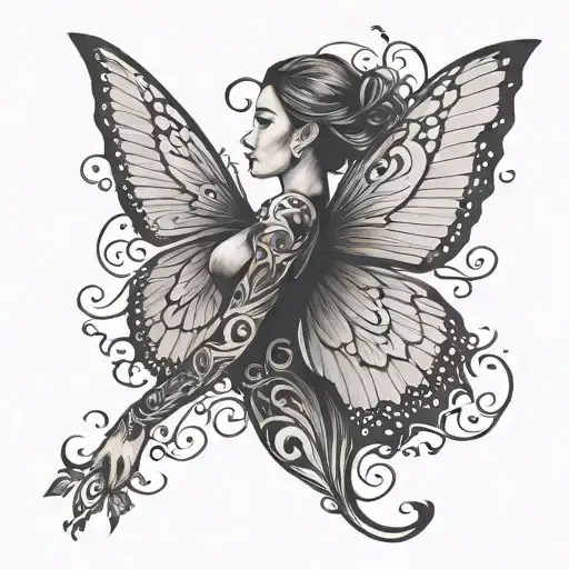 Person With Butterfly Wings Symbol Of Coming Out