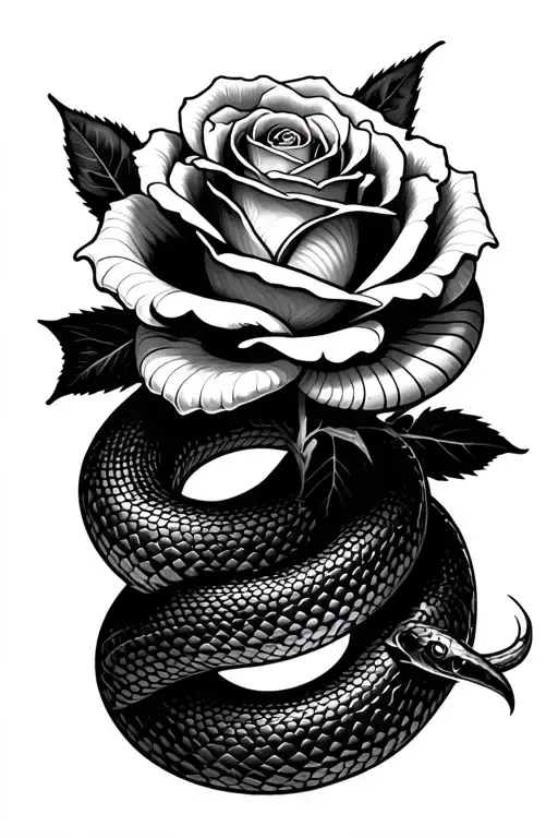 Rose And Snake
