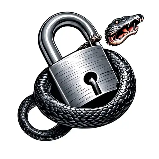 Padlock Snake Wrapped