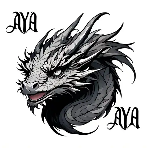 Aya This Name Mixed With A Small Dragon