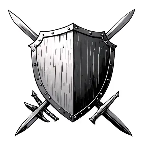 Shield And Swords Crossed