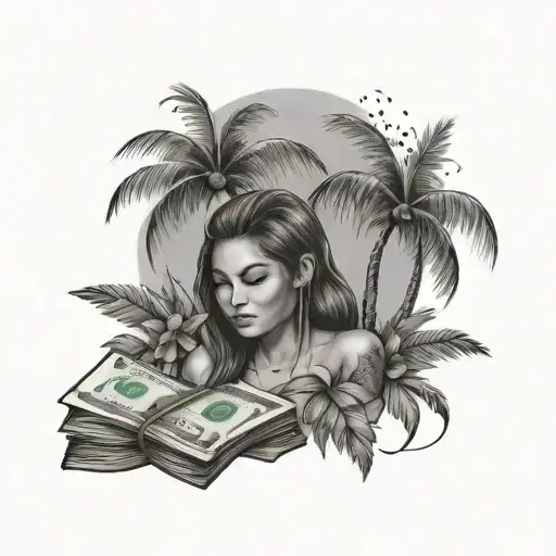 Palms Girls Money Dream Sea Success Happiness