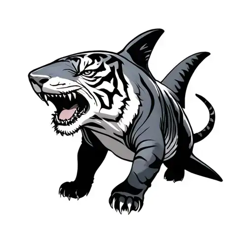 Tiger In A Shark Costume
