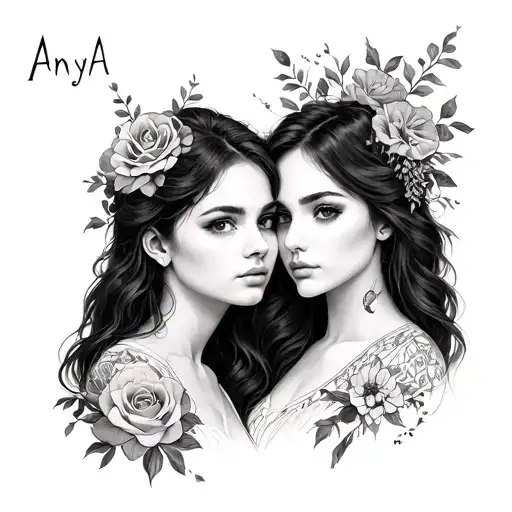 Anya And Nikita Tattoo With A Letter