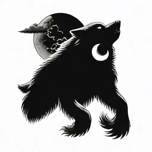 Lonewolf Howling Moon