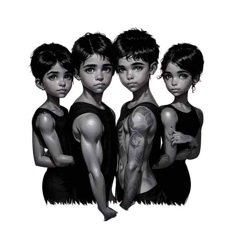 1 Brother And 3 Sisters Strong Together