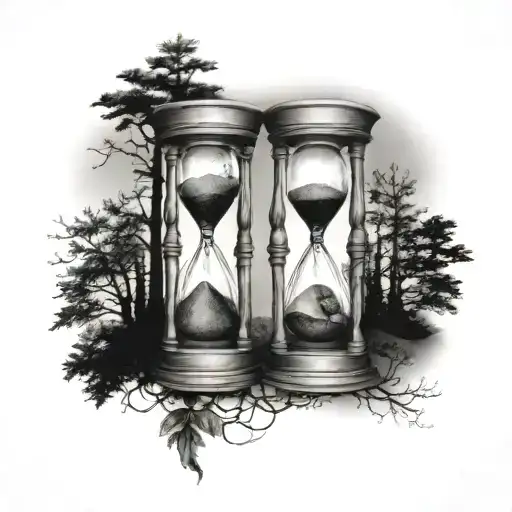 Hour Glass Made With Trees