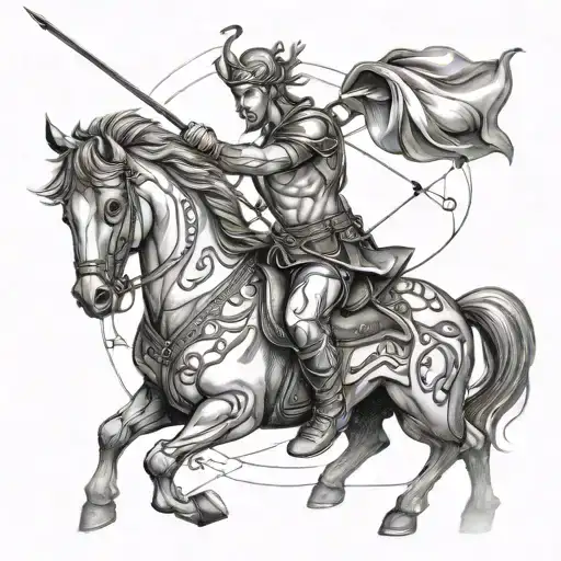 Sagittarius Tatoo For Men Standing