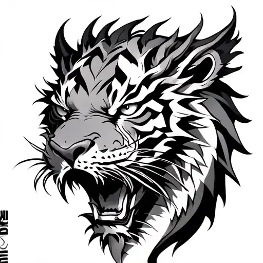 Dragon Mixed Tiger Head