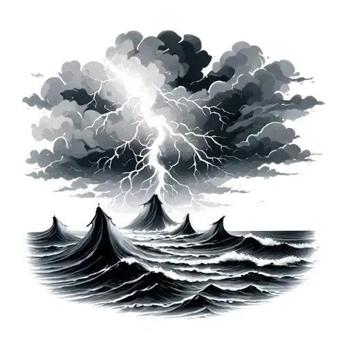 Small Ocean Thunderstorm Brewing