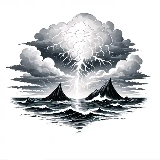 Small Ocean Thunderstorm Brewing