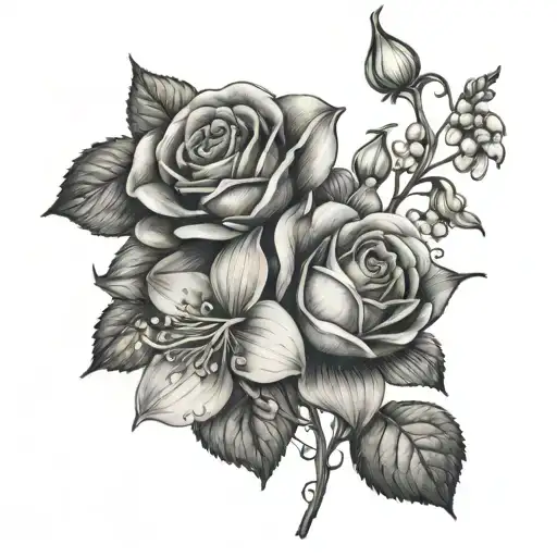 Hydrangea Lily Of The Valley And Rose