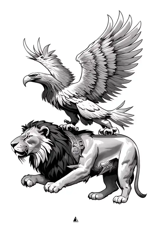 Warrior Eagle And A Lion