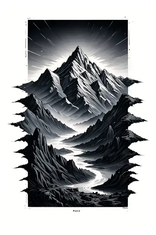 Pulse Line Inside It Mountains