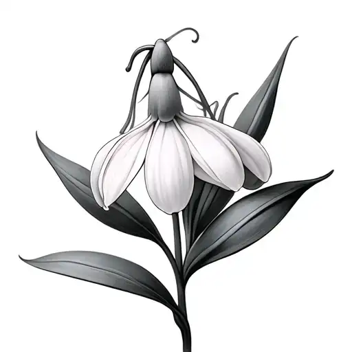 Dramatic Delicate Snowdrop Flower