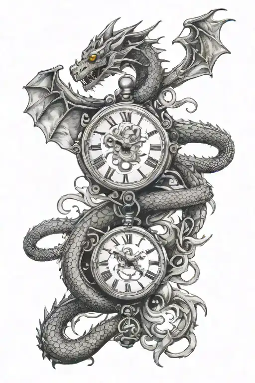 A Long Dragon And Pendant Watch
