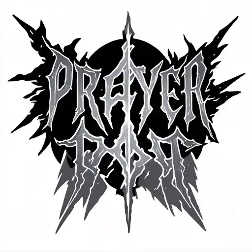 The Word Prayer Written In Lightning