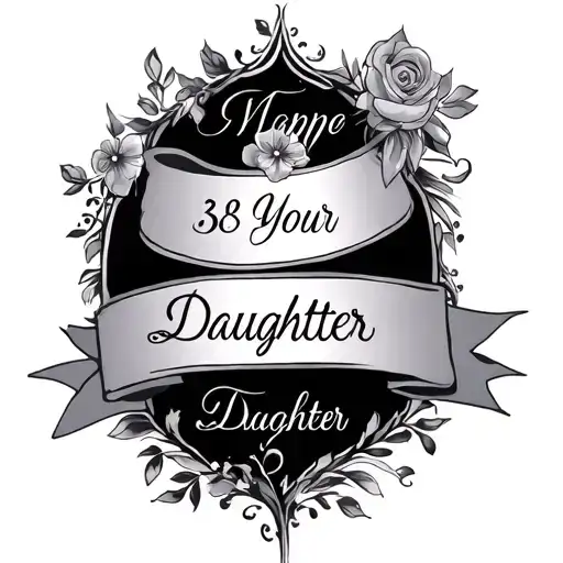 Three Name Incorporated Representing Your 3 Daughters Name