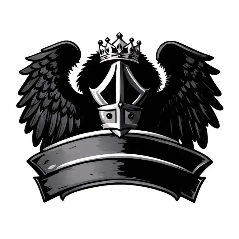 Finch Crest Heraldry Crown Wings