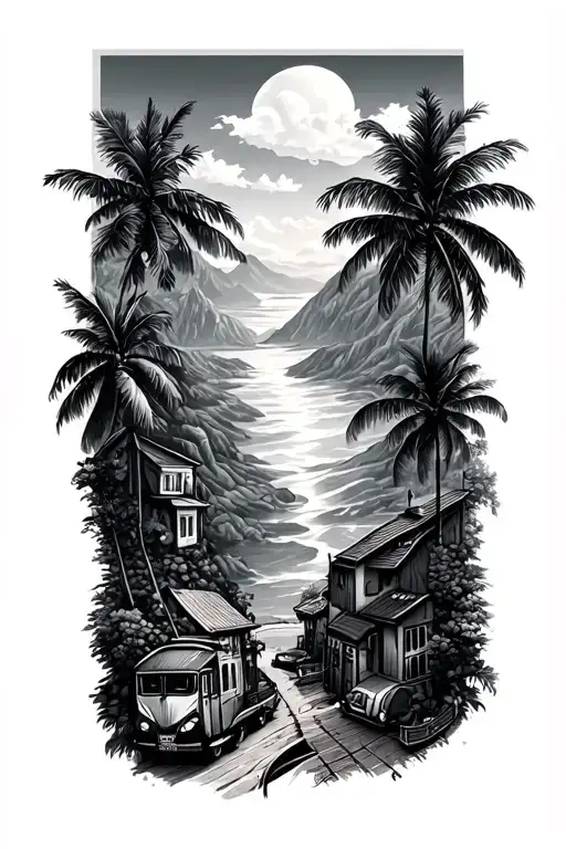 Travel Destinations Marked Along The Way