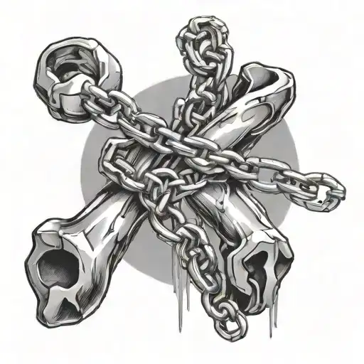Broken Chains With Arrested By Grace Engrave