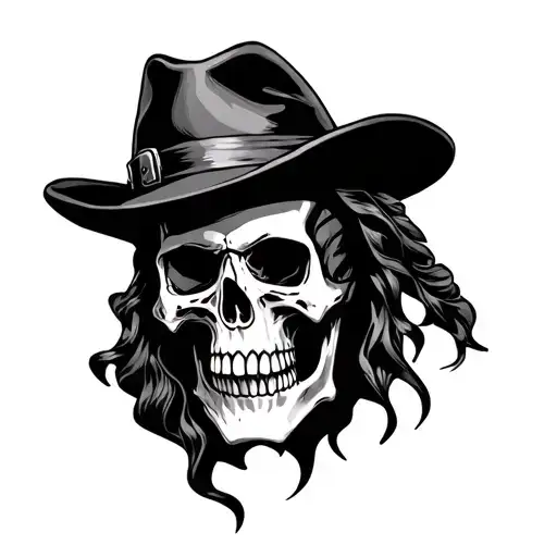 Skull With Bandit Hats