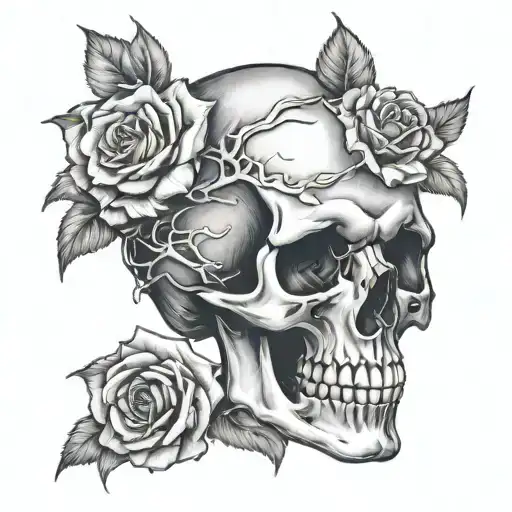 Skull Rosses Muscle Freedom