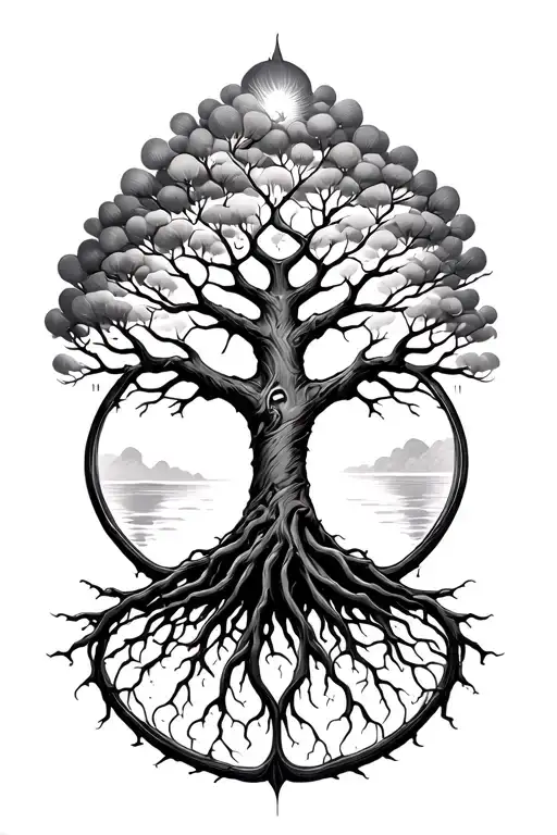 A Motivational Tattoo With The Tree Of Life