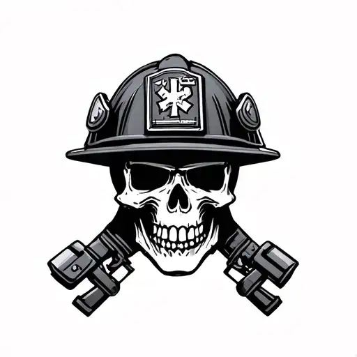 Skull Firefighter Helmet