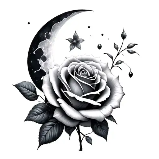 Roses And Moon