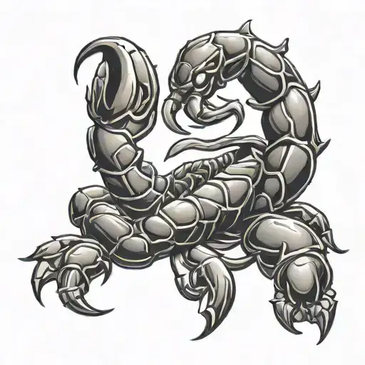 Scorpion With Eds Ribbon Intertwined