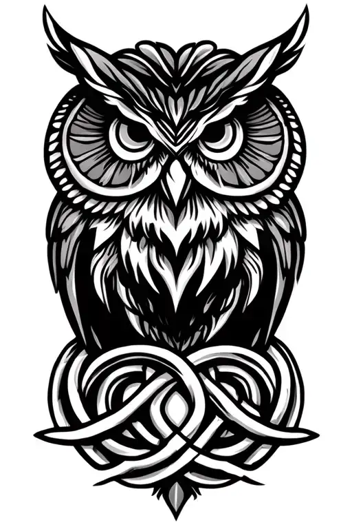Celtic Knot And Owl