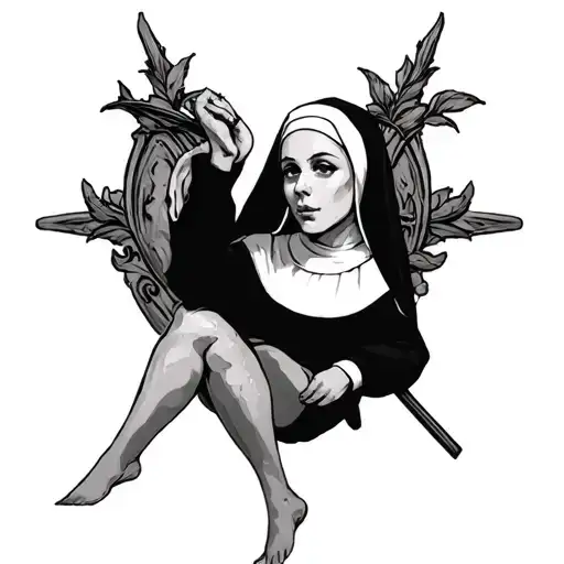 Naughty Nun In A Suducing Pose
