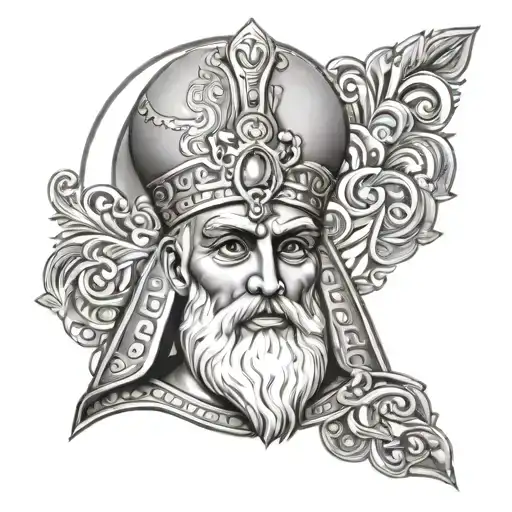 St Nicholas As Pharaon Face Within