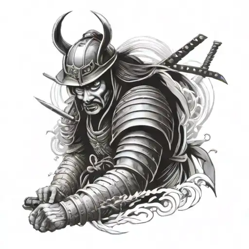 Samurai Warrior Surrounded