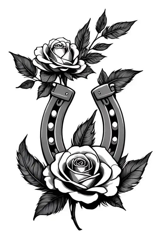 Horseshoe Roses Feather