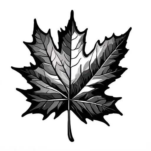 Half Star And Half Maple Leaf
