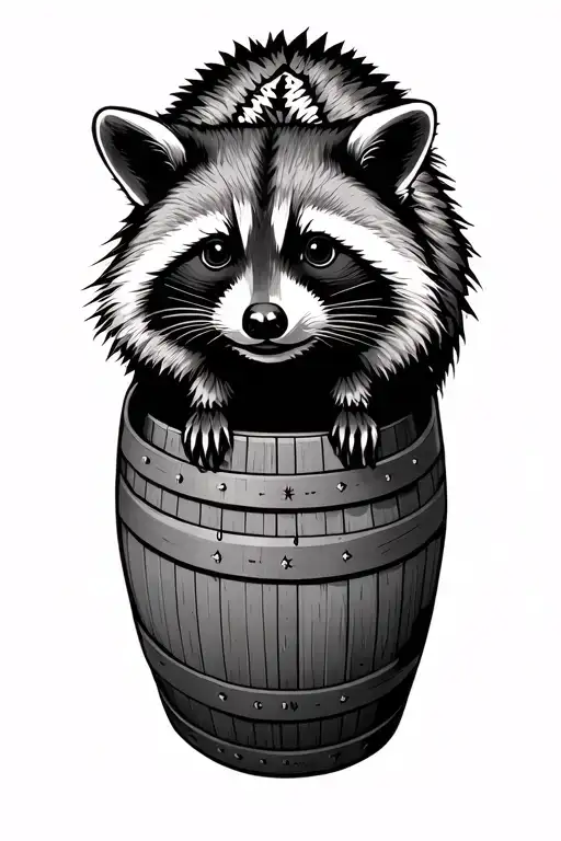 Mountains Indian Racoon Whiskey Barrels