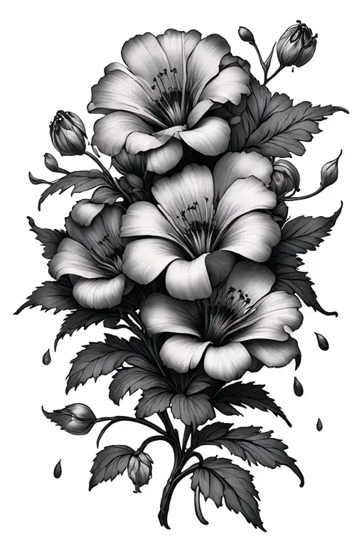 Lots Of Welting Flowers With Falling Pedals