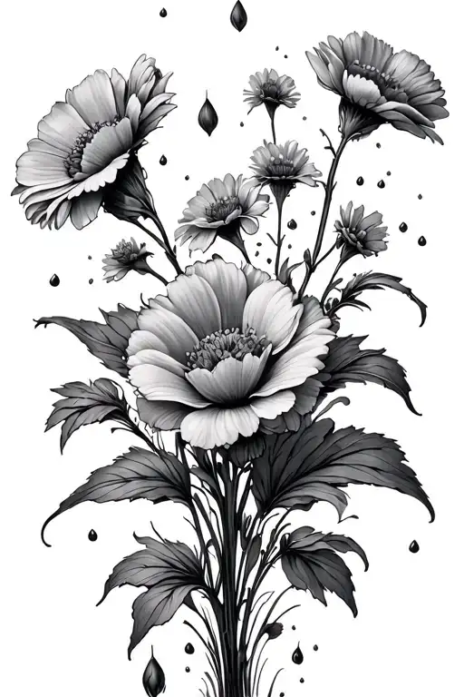 Lots Of Wilting Flowers With Falling Pedals