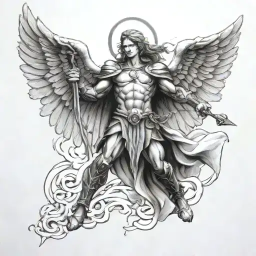 Archangel Michael Killing Devil