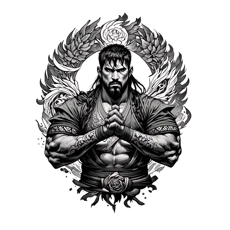 Martial Arts Warrior Surrounded