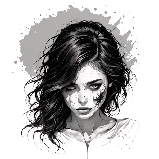 Strong Independant Woman Minimalistic Tattoo Design Incorporating The Pain She's Gone Through