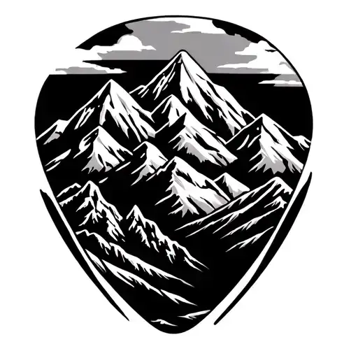 Mountains And A Guitar Pick