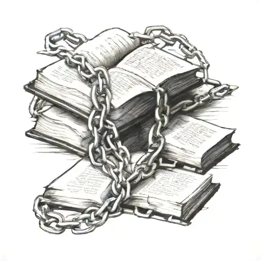 Books Wraped In Chains